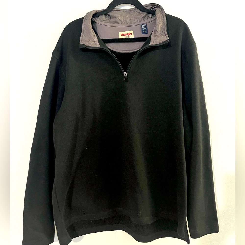 Wrangler Black Quarterzip Men’s Women’s Sweater‎ Size XL